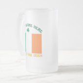 St. Patrick's Day Ierland Vlag Aangepaste Naam Sha Matglas Bierpul (Voorkant links)