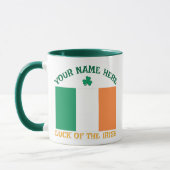 St. Patrick's Day Ierland Vlag Aangepaste Naam Sha Mok (Links)