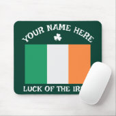 St. Patrick's Day Ierland Vlag Aangepaste Naam Sha Muismat (Met muis)