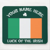 St. Patrick's Day Ierland Vlag Aangepaste Naam Sha Muismat (Voorkant)