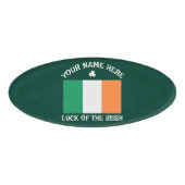 St. Patrick's Day Ierland Vlag Aangepaste Naam Sha Naambadge (Voorkant)