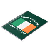 St. Patrick's Day Ierland Vlag Aangepaste Naam Sha Notitieboek (Linkerzijde)
