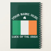 St. Patrick's Day Ierland Vlag Aangepaste Naam Sha Planner (Achterkant)
