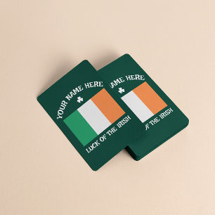 St. Patrick's Day Ierland Vlag Aangepaste Naam Sha Pokerkaarten