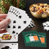 St. Patrick's Day Ierland Vlag Aangepaste Naam Sha Pokerkaarten (Insitu)