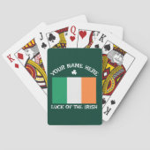 St. Patrick's Day Ierland Vlag Aangepaste Naam Sha Pokerkaarten (Achterkant)
