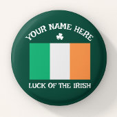 St. Patrick's Day Ierland Vlag Aangepaste Naam Sha Ronde Button 3,2 Cm
