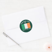 St. Patrick's Day Ierland Vlag Aangepaste Naam Sha Ronde Sticker (Envelop)