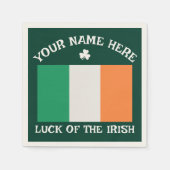 St. Patrick's Day Ierland Vlag Aangepaste Naam Sha Servet (Voorkant)