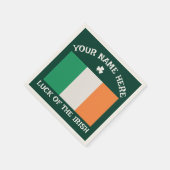 St. Patrick's Day Ierland Vlag Aangepaste Naam Sha Servet (Hoek)