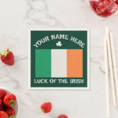 St. Patrick's Day Ierland Vlag Aangepaste Naam Sha Servet (Insitu)