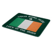 St. Patrick's Day Ierland Vlag Aangepaste Naam Sha Snijplank (Hoek)