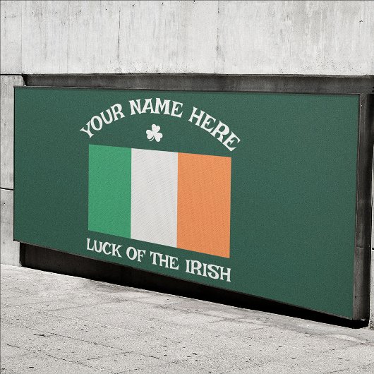 St. Patrick's Day Ierland Vlag Aangepaste Naam Sha Spandoek