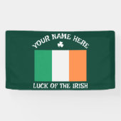 St. Patrick's Day Ierland Vlag Aangepaste Naam Sha Spandoek (Horizontaal)