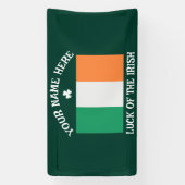 St. Patrick's Day Ierland Vlag Aangepaste Naam Sha Spandoek (Verticaal)