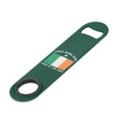 St. Patrick's Day Ierland Vlag Aangepaste Naam Sha Speed Flessenopener (Voorkant Gekanteld)
