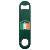 St. Patrick's Day Ierland Vlag Aangepaste Naam Sha Speed Flessenopener (Achterkant)