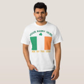 St. Patrick's Day Ierland Vlag Aangepaste Naam Sha T-shirt (Voorkant volledig)