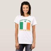 St. Patrick's Day Ierland Vlag Aangepaste Naam Sha T-shirt (Voorkant volledig)