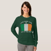 St. Patrick's Day Ierland Vlag Aangepaste Naam Sha T-shirt (Voorkant volledig)
