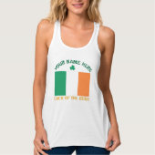 St. Patrick's Day Ierland Vlag Aangepaste Naam Sha Tanktop (Voorkant)