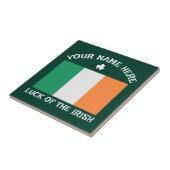 St. Patrick's Day Ierland Vlag Aangepaste Naam Sha Tegeltje (Zijkant)