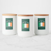St. Patrick's Day Ierland Vlag Aangepaste Naam Sha Voedselcontainer Etiket (Flessen)