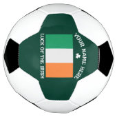 St. Patrick's Day Ierland Vlag Aangepaste Naam Sha Voetbal (Gedraaid)