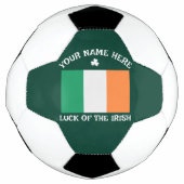 St. Patrick's Day Ierland Vlag Aangepaste Naam Sha Voetbal (Voorkant)