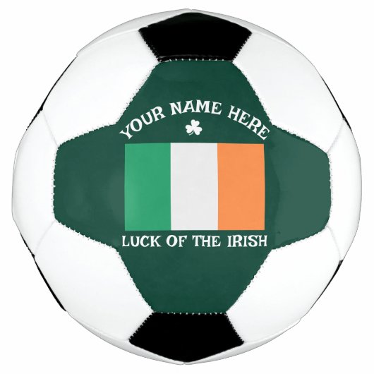 St. Patrick's Day Ierland Vlag Aangepaste Naam Sha Voetbal (Voorkant)