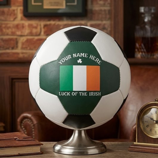 St. Patrick's Day Ierland Vlag Aangepaste Naam Sha Voetbal