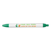 St. Patrick's Day Ierland Vlag Aangepaste Naam Sha Zwarte Inkt Pen (Voorkant)