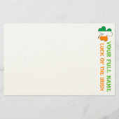 St. Patrick's Day Ierland Vlag Klaver Aangepaste N Briefpapier (Voorkant)
