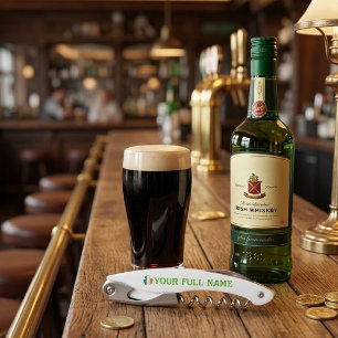 St. Patrick's Day Ierland Vlag Shamrock Aangepaste Kurkentrekker