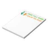 St. Patrick's Day Ierland Vlag Shamrock Aangepaste Notitieblok (Linkerzijde)