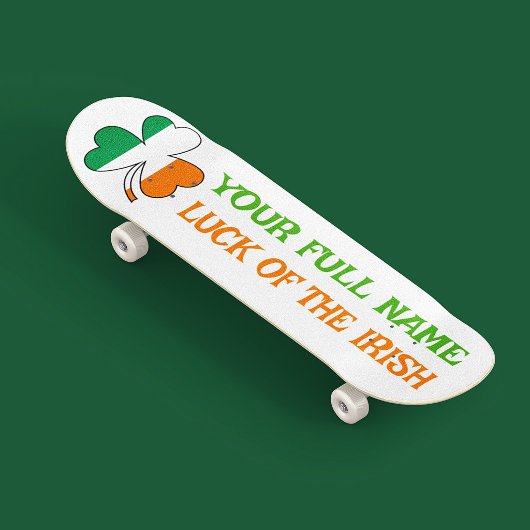 St. Patrick's Day Ierland Vlag Shamrock Aangepaste Persoonlijk Skateboard