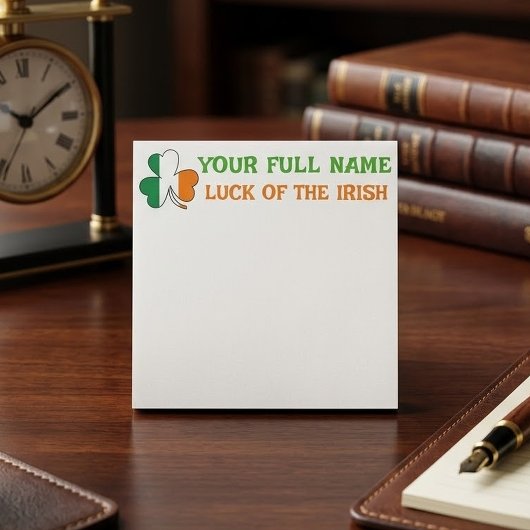 St. Patrick's Day Ierland Vlag Shamrock Aangepaste Post-it® Notes