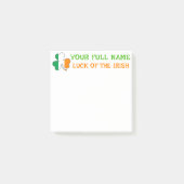 St. Patrick's Day Ierland Vlag Shamrock Aangepaste Post-it® Notes (Voorkant)