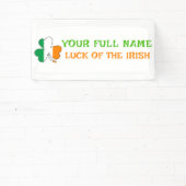 St. Patrick's Day Ierland Vlag Shamrock Aangepaste Spandoek (Insitu)