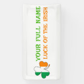 St. Patrick's Day Ierland Vlag Shamrock Aangepaste Spandoek (Verticaal)