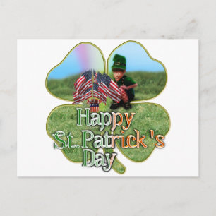 St. Patrick's Day Iers Amerikaans kabouter Briefkaart