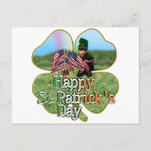St. Patrick's Day Iers Amerikaans kabouter Briefkaart (Voorkant)