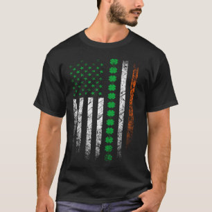 St Patrick's Day IERS AMERIKAANSE VLAG Ierland Sha T-shirt
