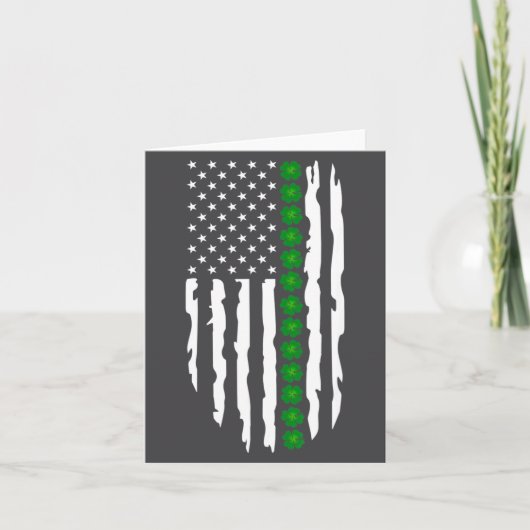 St. Patrick's Day Iers Amerikaanse vlag  Kaart (Voorkant)