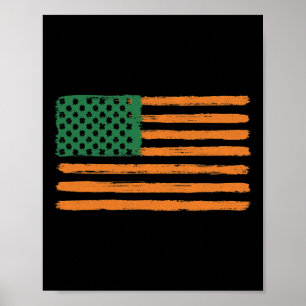 St. Patrick's Day Iers-Amerikaanse Vlag VS Ierland Poster