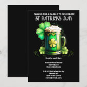 St Patrick's Day Iers bier gelukkig shamrock klave Kaart (Voorkant / Achterkant)