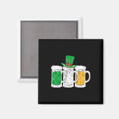 St. Patrick's Day Iers Bier Ierland Vlag Klavers Magneet (Voorkant / Achterkant)