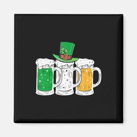 St. Patrick's Day Iers Bier Ierland Vlag Klavers Magneet (Voorkant)