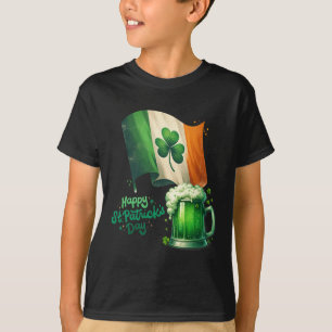St. Patrick's Day Iers Bier Ierland Vlag Mannen Vr T-shirt