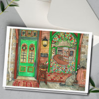 St. Patrick's Day Iers café Watercolor kaart